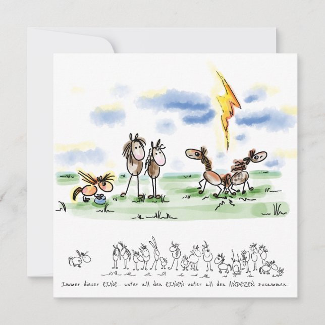 Horse Card - Greeting Card for Horse Lovers (Front)