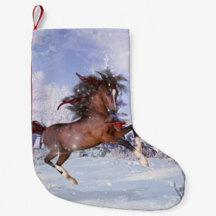 Horse & Cardinal Christmas Stocking