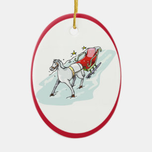 Horse & Carriage - Ceramic Tree Decoration