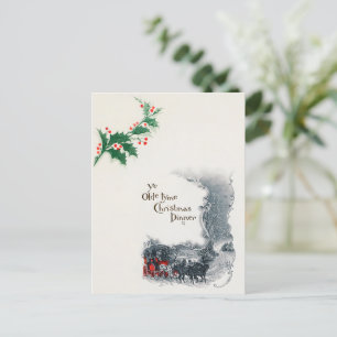 Horse carriage from a Christmas  Holiday Postcard