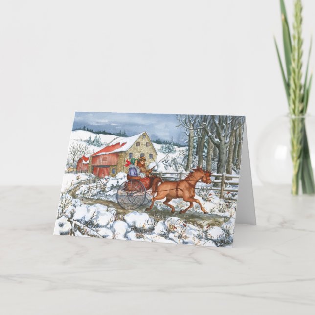 Horse & Carriage Holiday Card (Front)