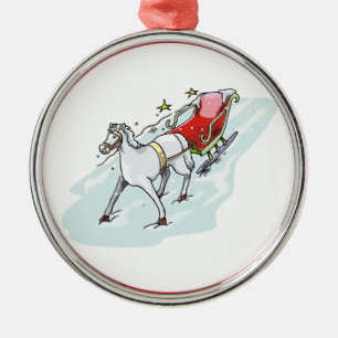 Horse & Carriage - Metal Tree Decoration