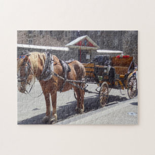 Horse Carriage Montreal. Jigsaw Puzzle