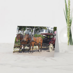 Horse & Carriage on Mackinac Island MI Note Card