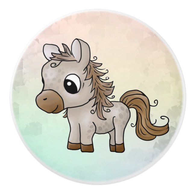 horse ceramic knob (Front)