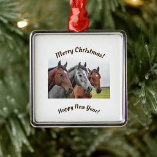  Horse Ceramic Ornament Horse Lover Christmas  