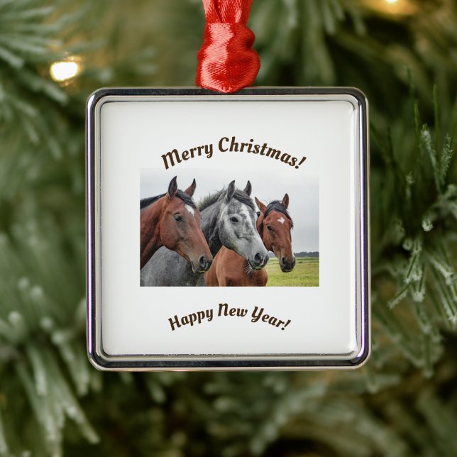  Horse Ceramic Ornament Horse Lover Christmas   (Tree)