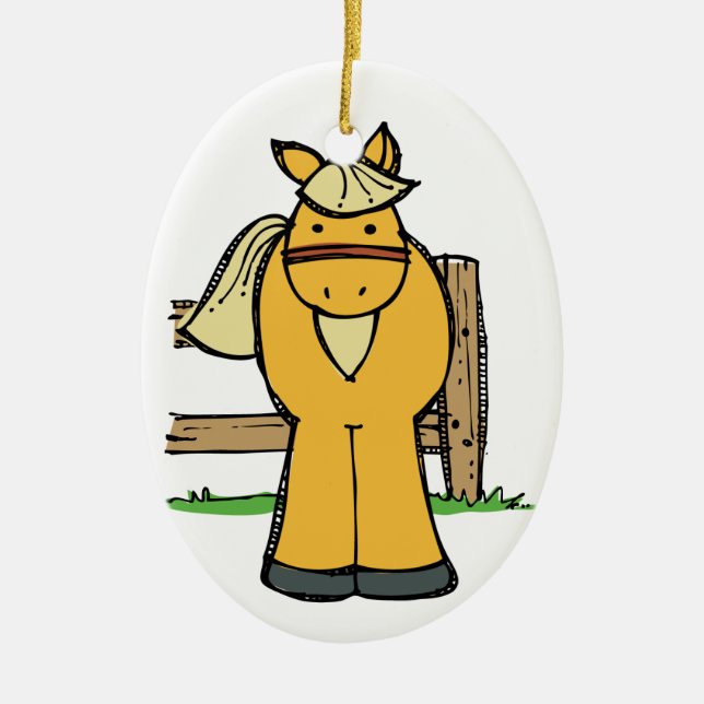 Horse Ceramic Tree Decoration (Front)