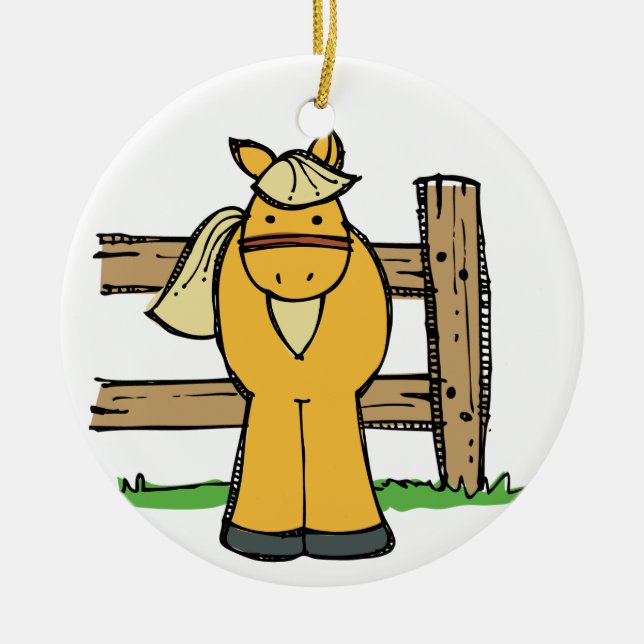 Horse Ceramic Tree Decoration (Front)