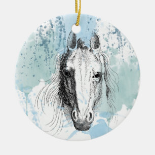 Horse Ceramic Tree Decoration