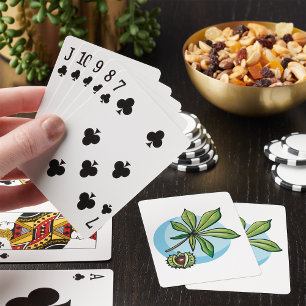 Horse Chestnut Leaf and Conker Playing Cards