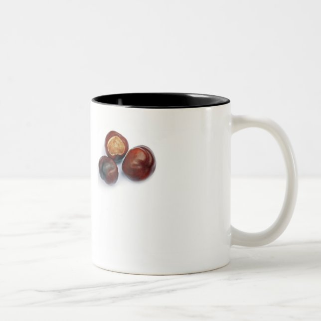 horse chestnut Two-Tone coffee mug (Right)