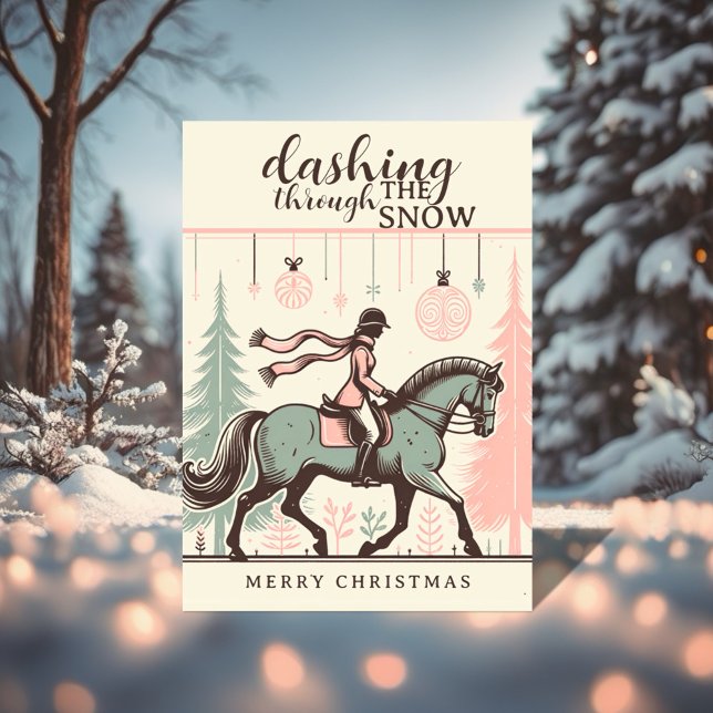 Horse Christmas Card (Instant Download!)
