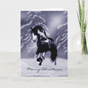 Horse Christmas Card - Digital Painting - Equine