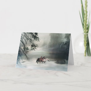 Horse Christmas Cards, Horse in The Snow Holiday Card