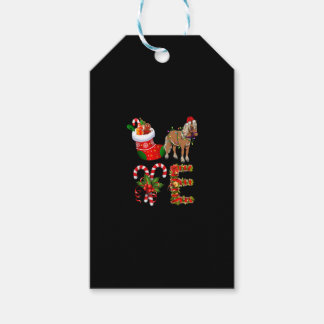 Horse Christmas Lights Led Funny Santa Hat Christm Gift Tags