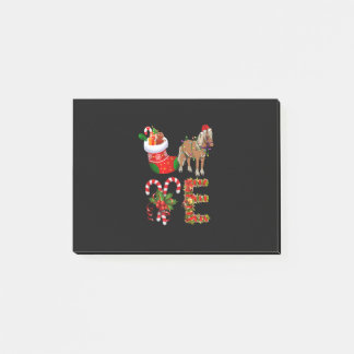 Horse Christmas Lights Led Funny Santa Hat Christm Post-it Notes