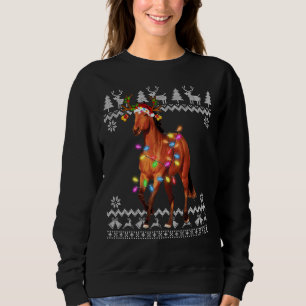 Horse Christmas Lights Xmas Ornament Sweatshirt