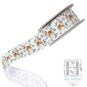 Horse Christmas Satin Ribbon