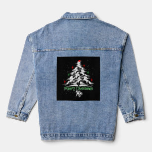 Horse Christmas Tree T-shirt, Christmas Horse Tree Denim Jacket
