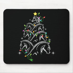 Horse Christmas Tree Xmas Lighting , Uni-adults_ki Mouse Mat