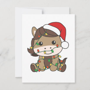 Horse Christmas Winter Animals Holiday Horses Card