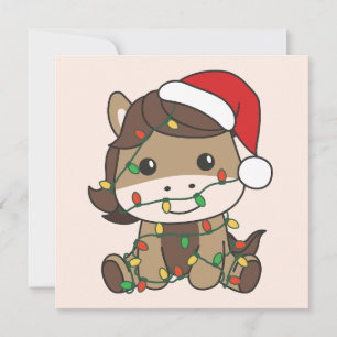 Horse Christmas Winter Animals Holiday Horses Card
