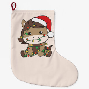 Horse Christmas Winter Animals Holiday Horses Large Christmas Stocking