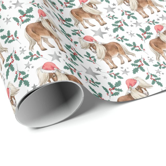 Horse Christmas Wrapping Paper (Roll Corner)