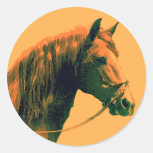 Horse Classic Round Sticker