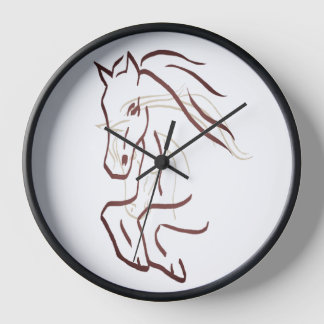 Horse Clock - Line drawing