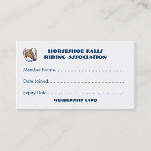 Horse club or group membership business card