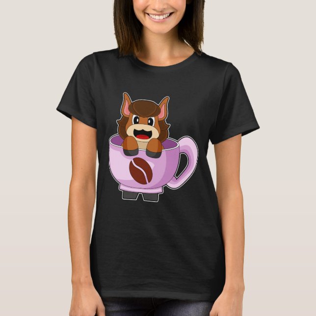 Horse Coffee Cup T-Shirt (Front)