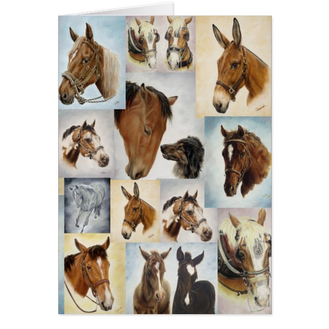 Horse Collage Card (Front)