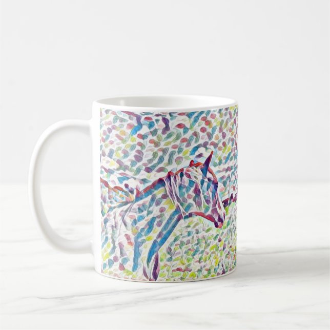 Horse Colors Of Life,  Coffee Mug (Left)