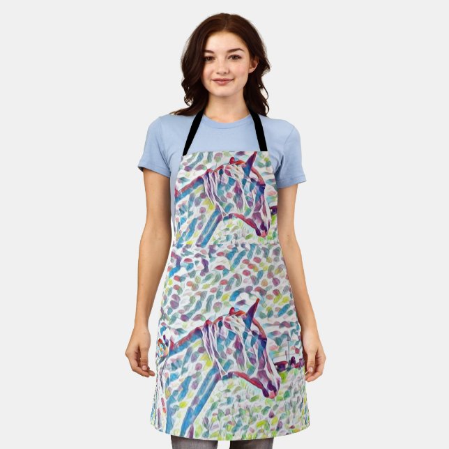 Horse Colors Of Life, Full Print Apron (Worn)