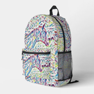 Horse Colors Of Life, Printed Backpack
