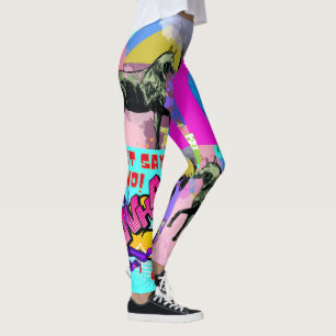 horse comic design leggings