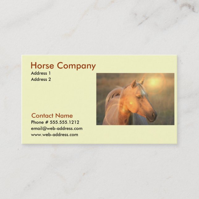 Horse Company Business Card (Front)