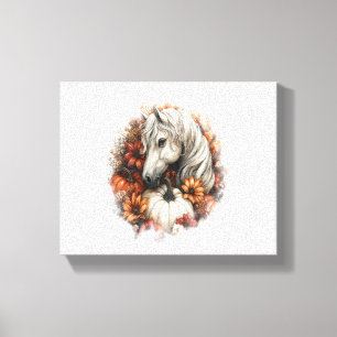 Horse Country Pumpkin Canvas Print