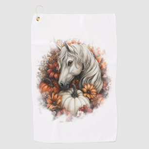 Horse Country Pumpkin Golf Towel