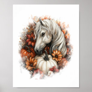 Horse Country Pumpkin Poster