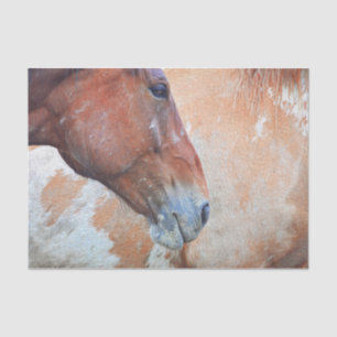 Horse Country Rustic Brown Western Decoupage Tissue Paper