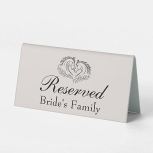 Horse Country Wedding Reserved Bride’s Family