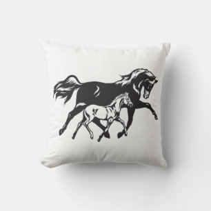Horse Country Western Cowgirl Farm Equestrian Cushion