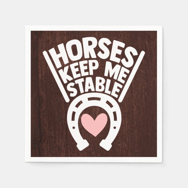 Horse Country Western Farm Horseshoe Napkin (Front)