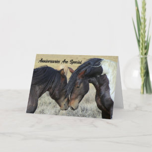 Horse Couple Anniversary  Greeting Card