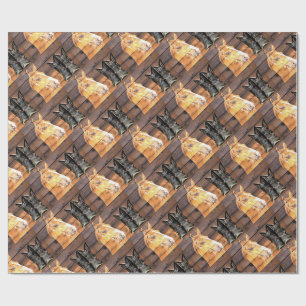 Horse Cowboy Boots Rustic Barn Board Wrapping Paper