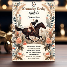 Horse Cowboy Derby Party Western Quinceanera