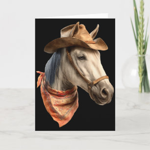 Horse Cowboy Equestrian Riding Funny Graphic  Card